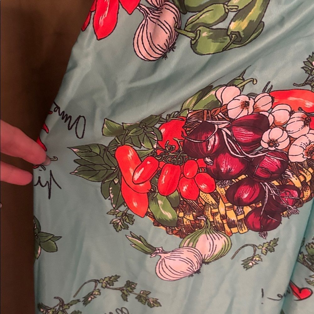 Dolce & Gabbana Turquoise Floral Print Maxi dress with Orange & Pink Accents - Picture 12 of 15